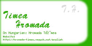 timea hromada business card